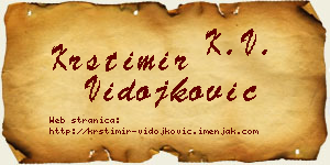 Krstimir Vidojković vizit kartica